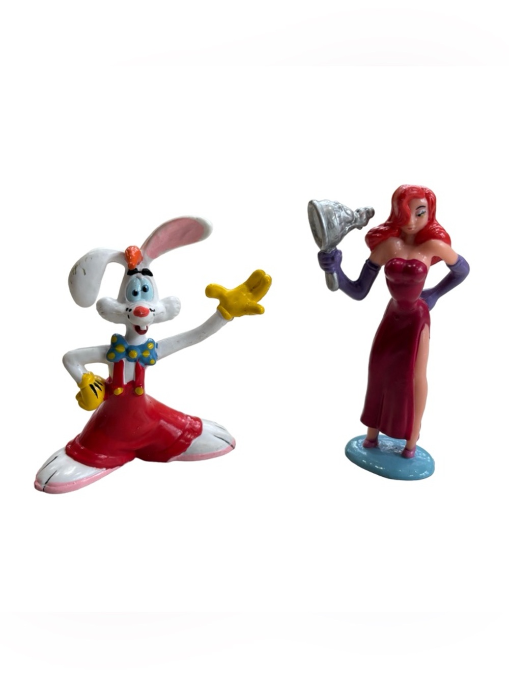 Vintage 1987 Disney Roger Rabbit & Jessica Rabbit Figurines Set Disney Amblin‎